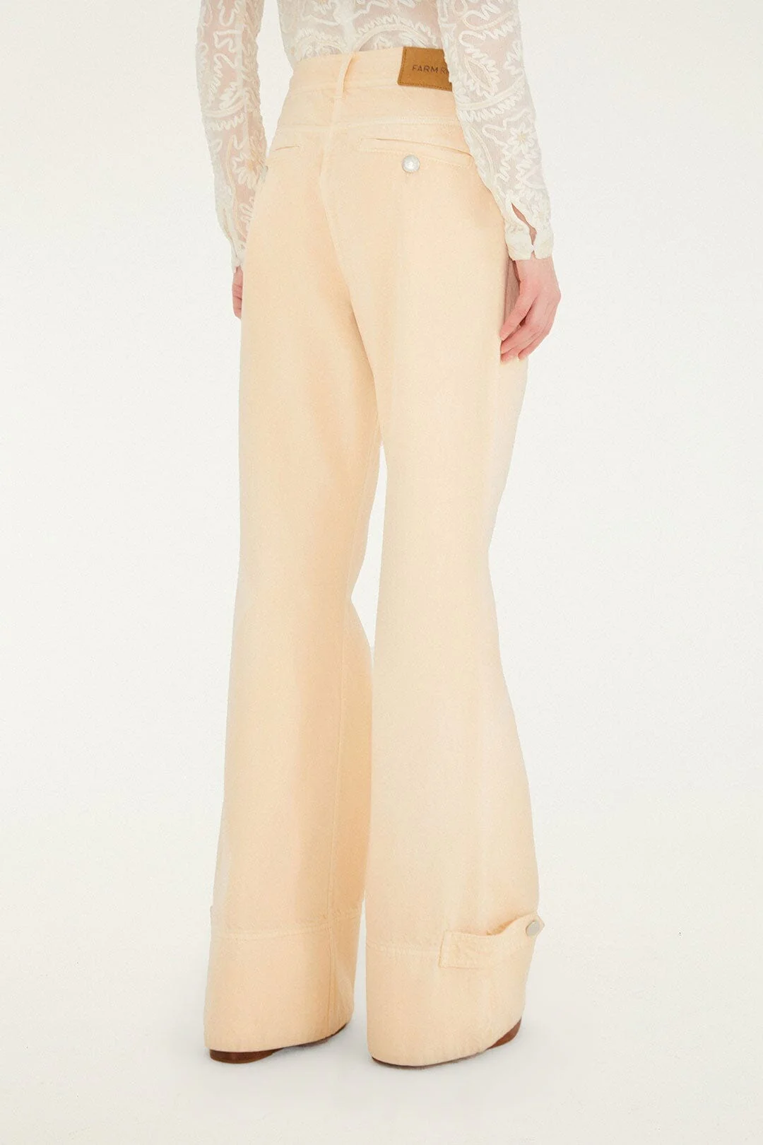 Light Pink Buttoned Flare Pants - Image 3