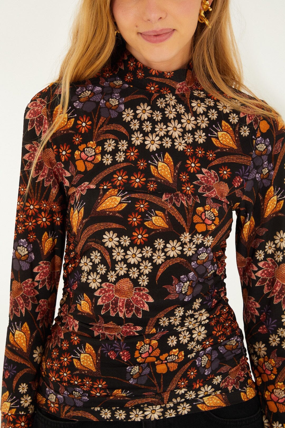 Black Lili Jersey Blouse - Image 2