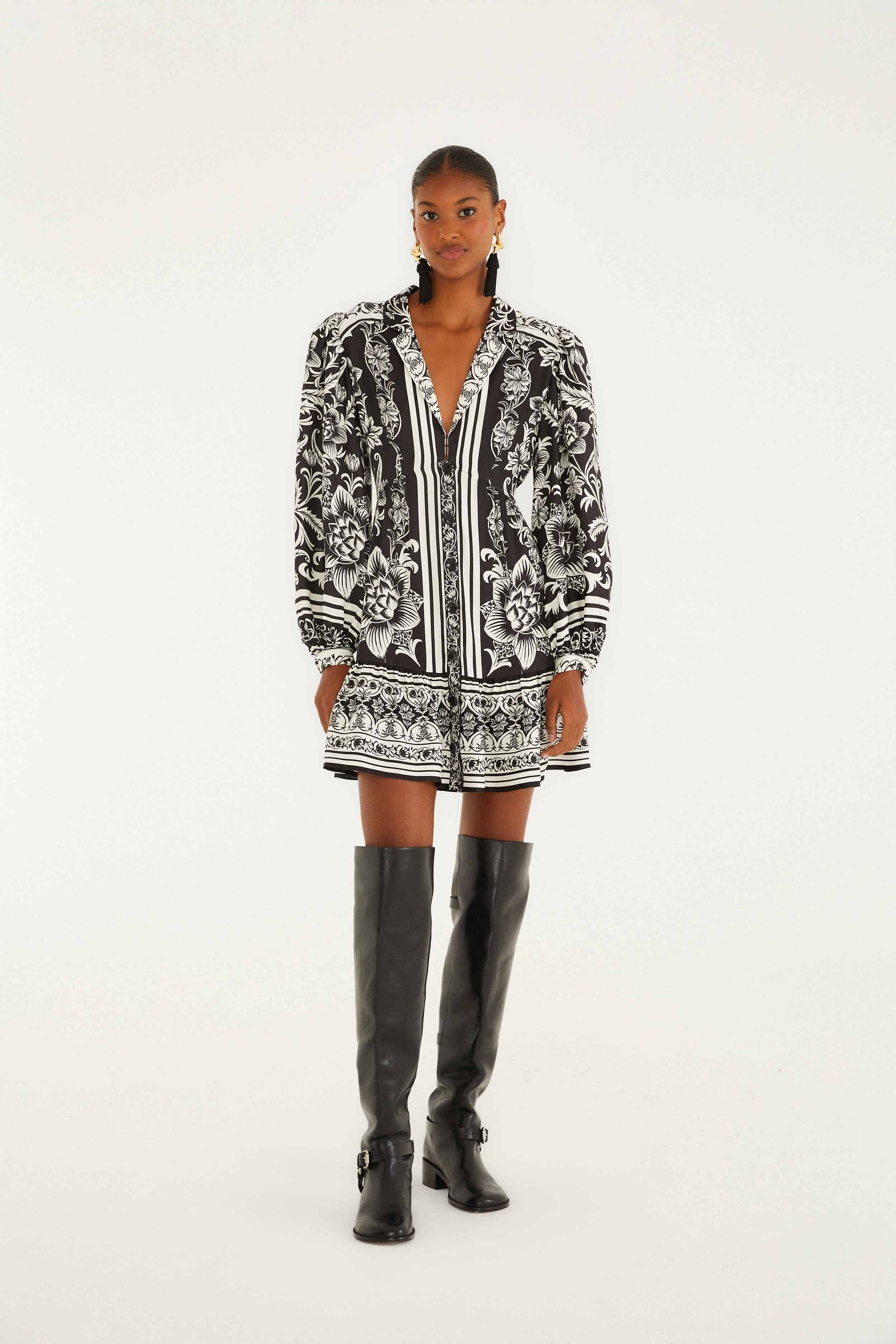 Lisbon Black Mini Dress - Image 2