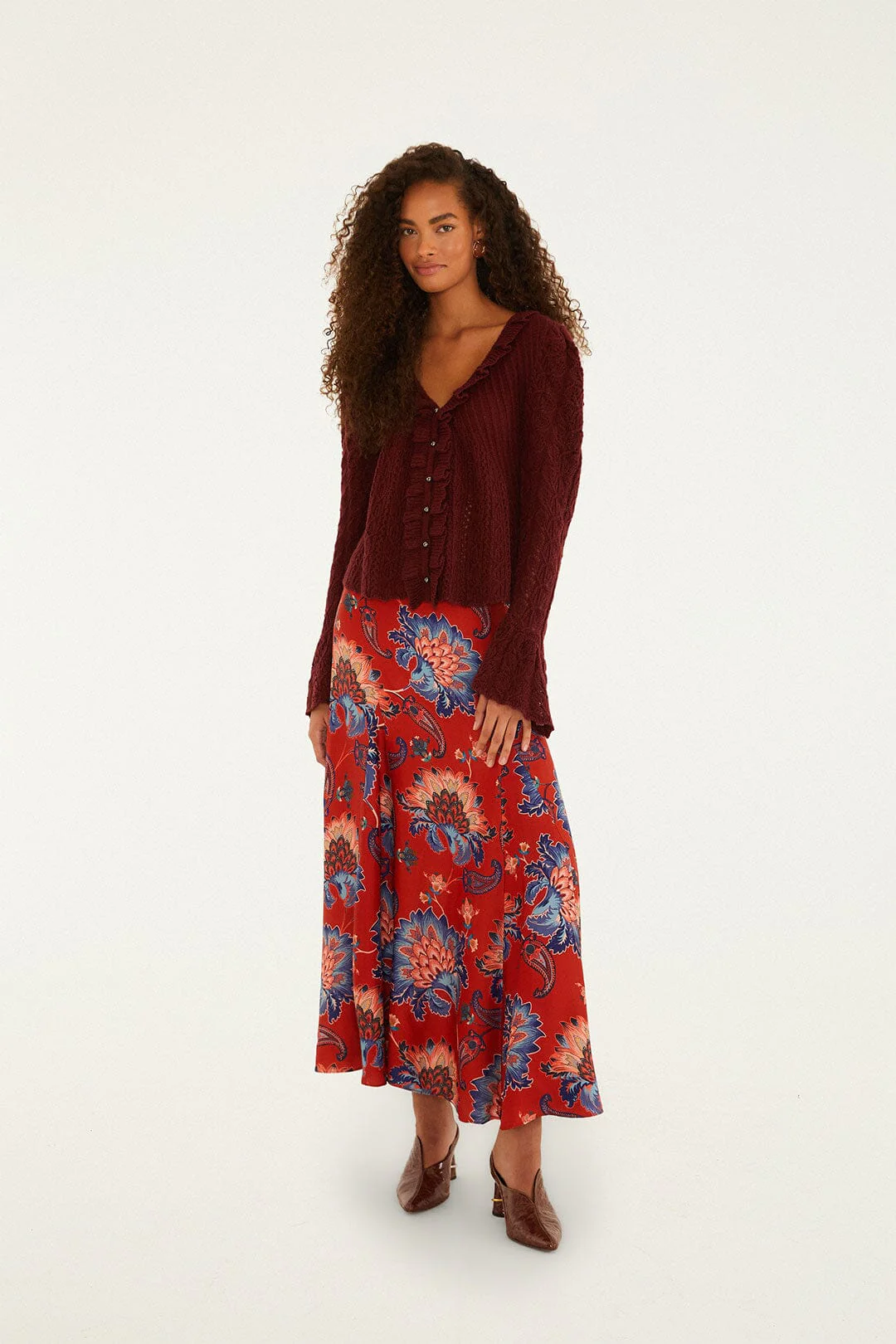Red Luang LENZING™ Maxi Skirt