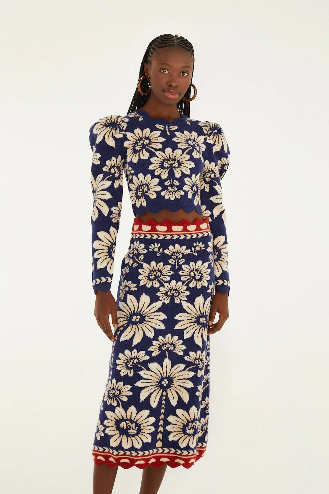 Blue Luna Knit Midi Skirt - Image 4