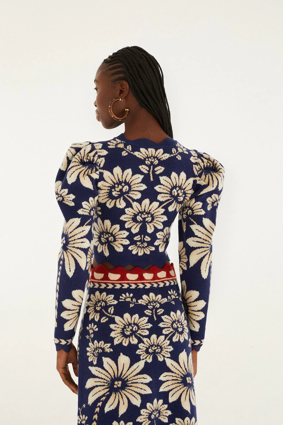 Blue Luna Puff Sleeve Knit Top - Image 3