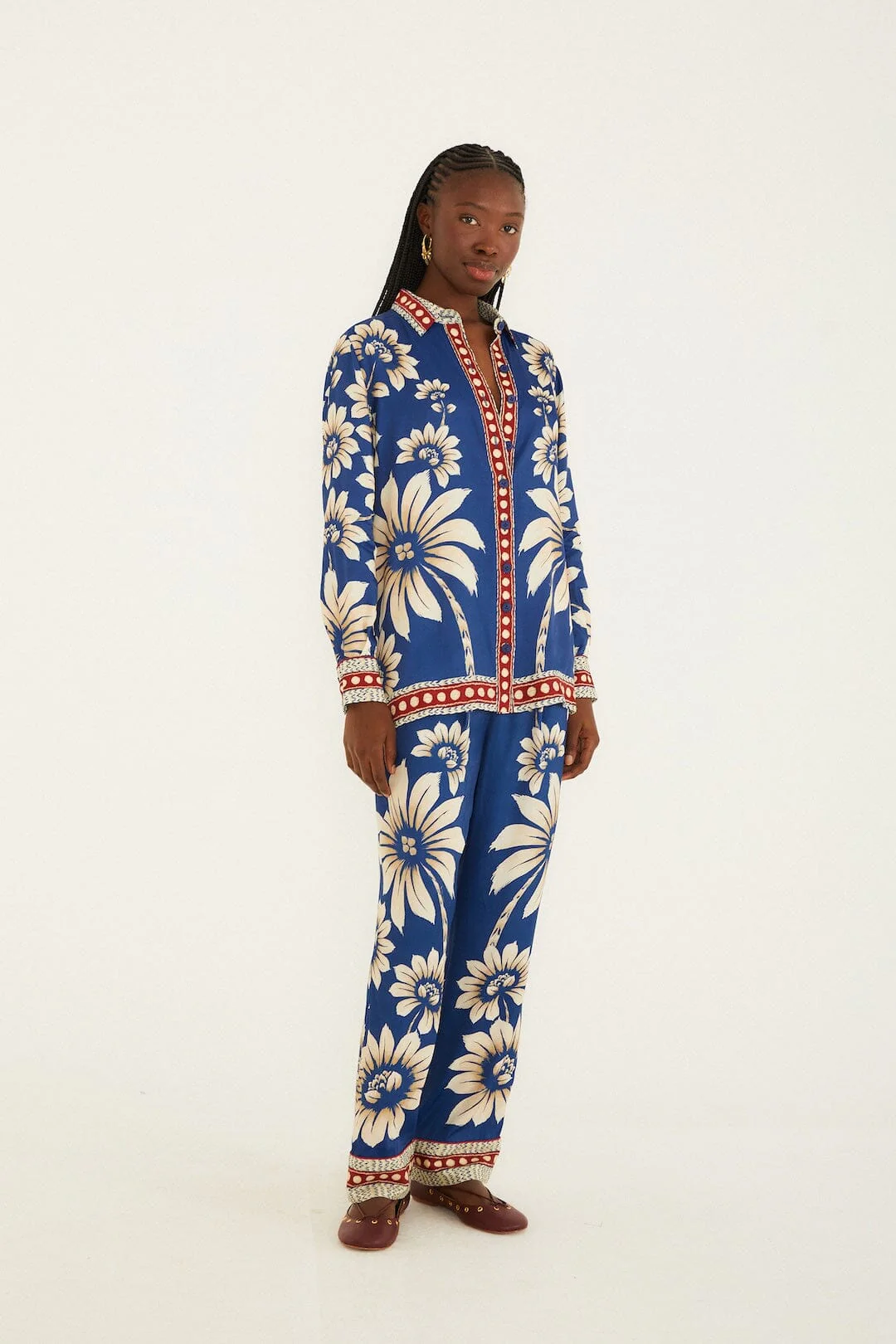 Blue Luna Collared Lenzing Ecovero Viscose Pajama Shirt - Image 4