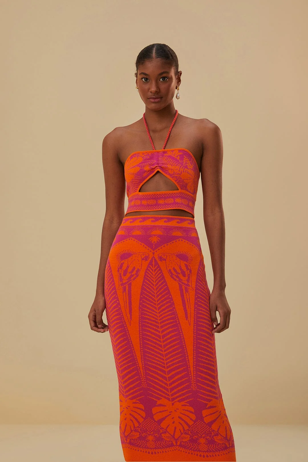 Pink Macaw Elegance Knit Skirt - Image 3