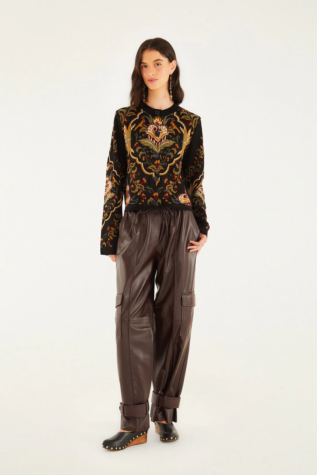 Black Majestic Hearts Knit Cardigan - Image 2
