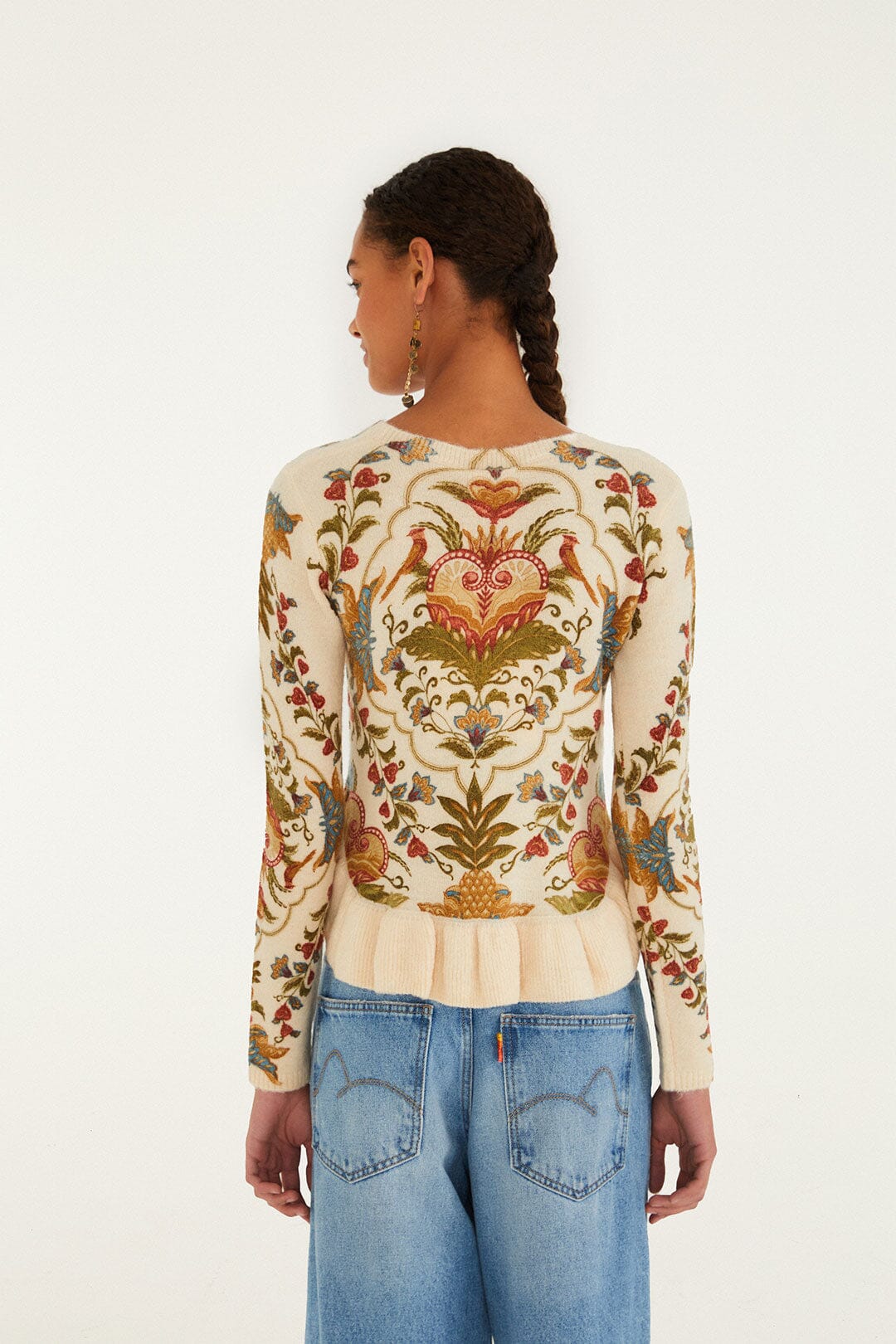 Cream Majestic Hearts Knit Top - Image 3