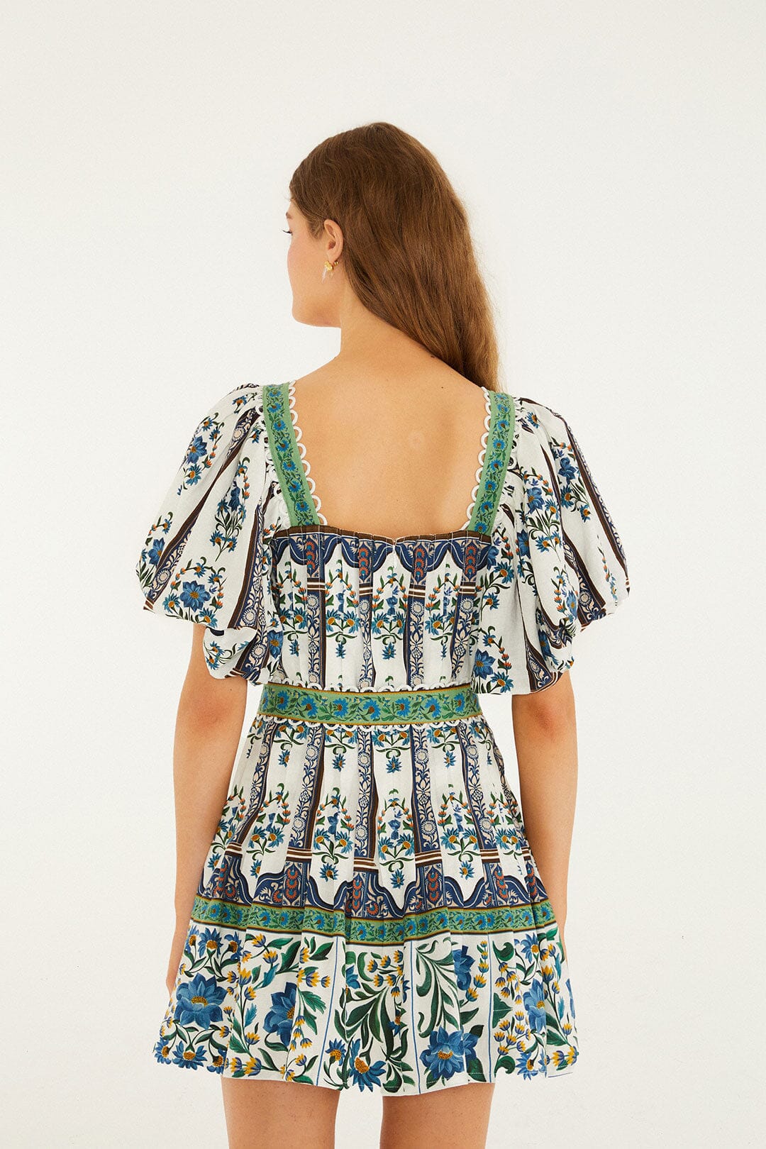 Off-White Manoela Belted Lenzing Ecovero Euroflax Mini Dress - Image 3