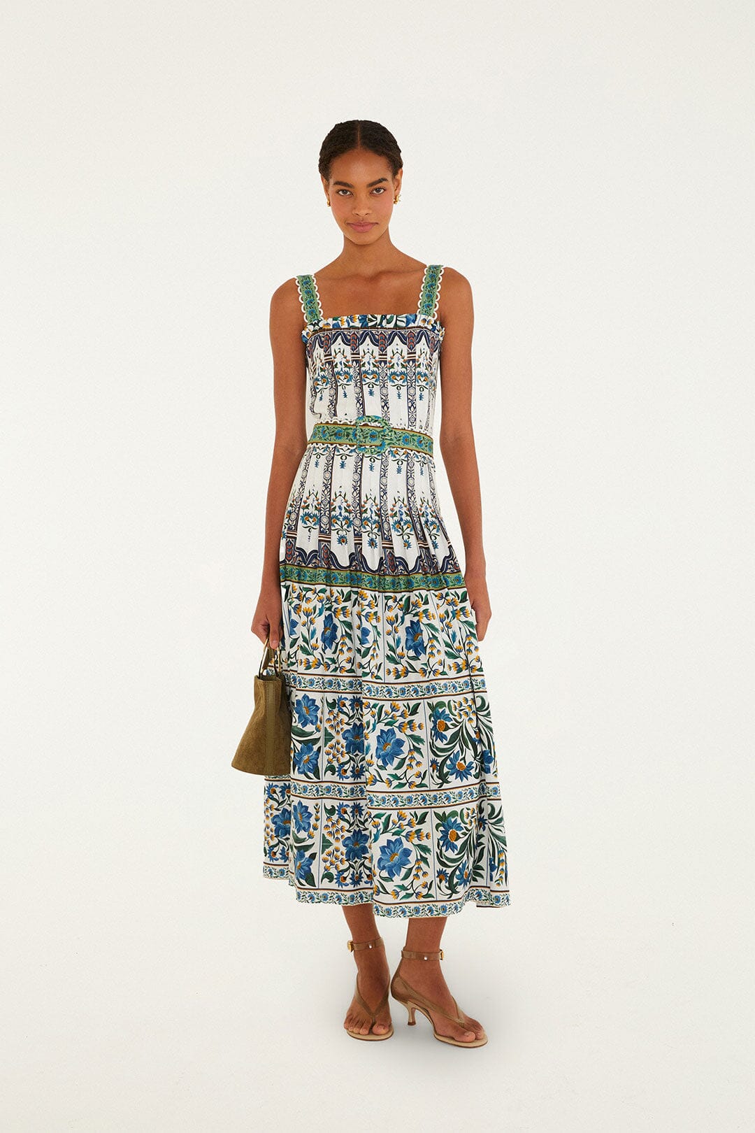 Off-White Manoela Belted Lenzing Ecovero Euroflax Maxi Dress