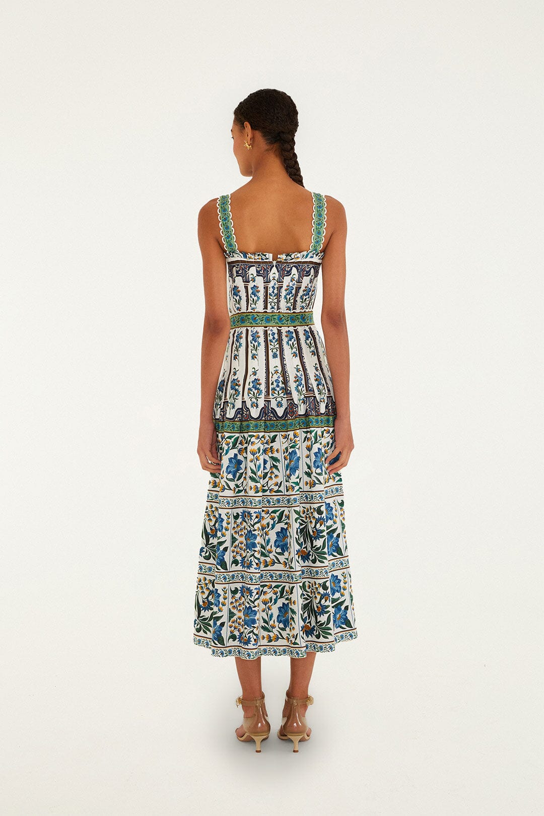 Off-White Manoela Belted Lenzing Ecovero Euroflax Maxi Dress - Image 3