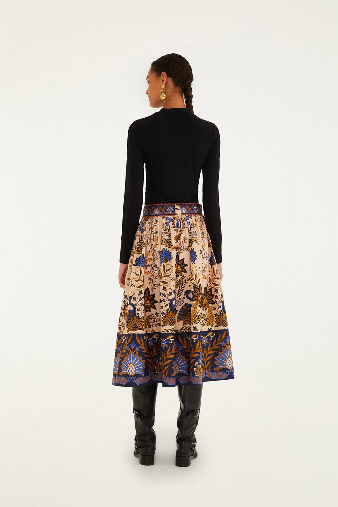 Pink Marvelous Garden Midi Skirt - Image 3