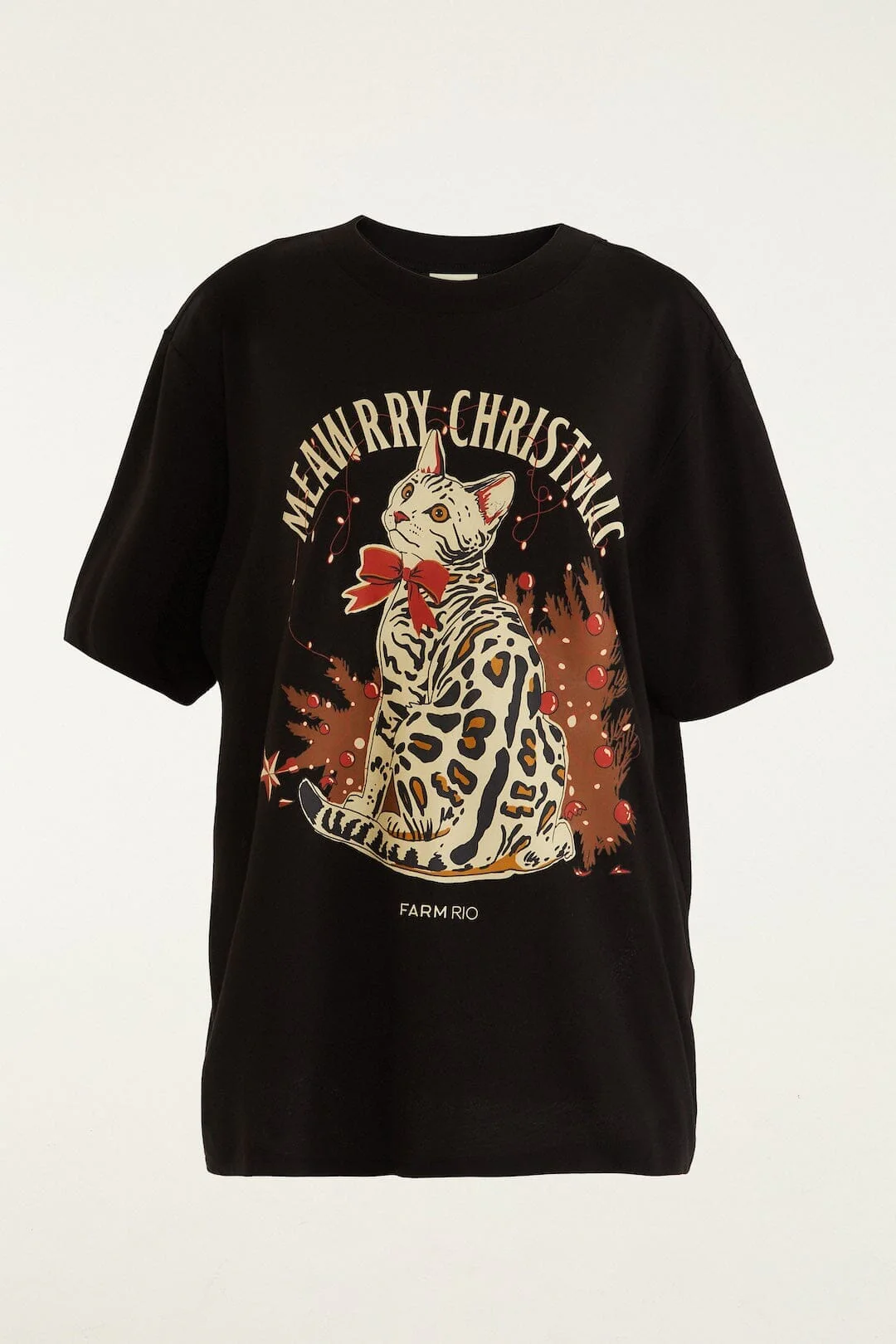 Black Meawrry Christmas Organic Cotton T-Shirt - Image 5