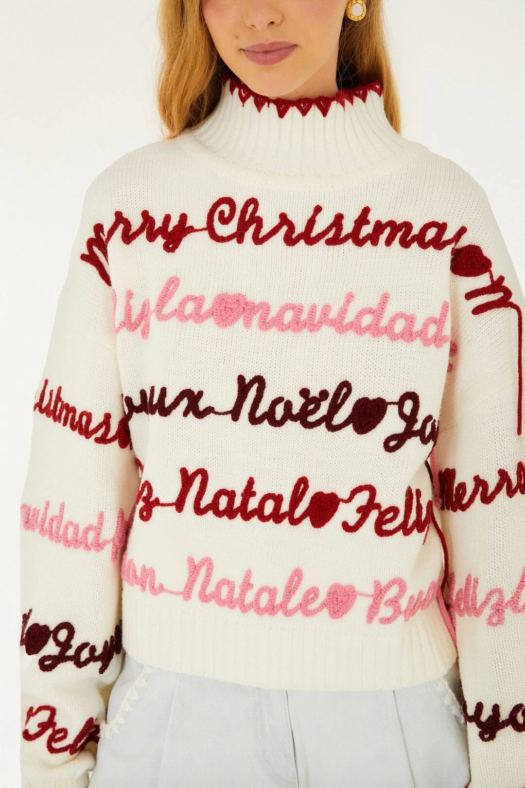 Off-White Merry Christmas Knit Sweater - Image 3