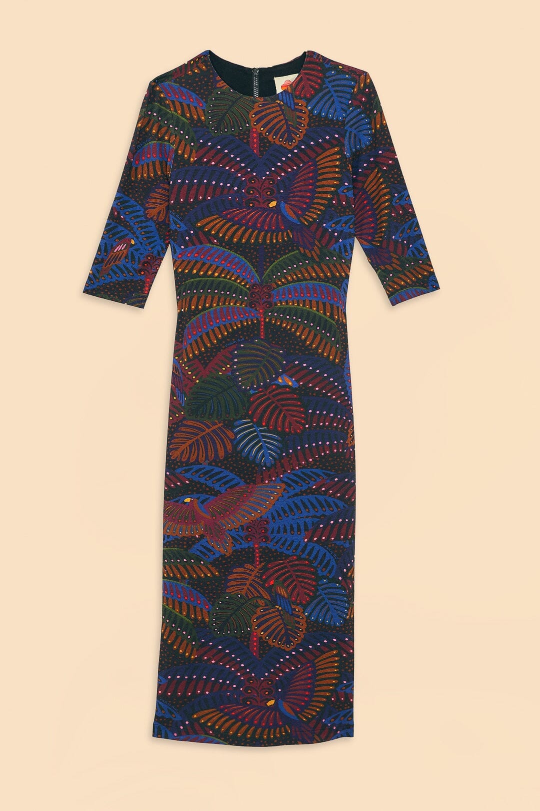 Black Midnight Island Short Sleeve Midi Dress - Image 7