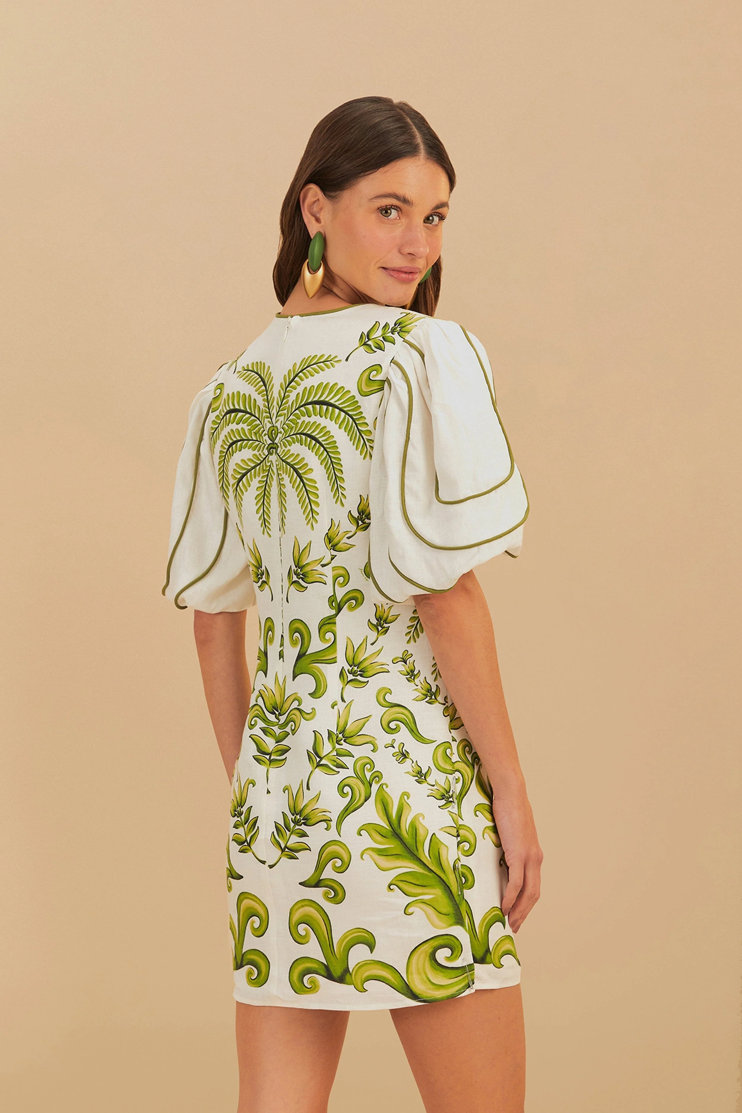 Off-White Milani V Neck Mini Dress - Image 4