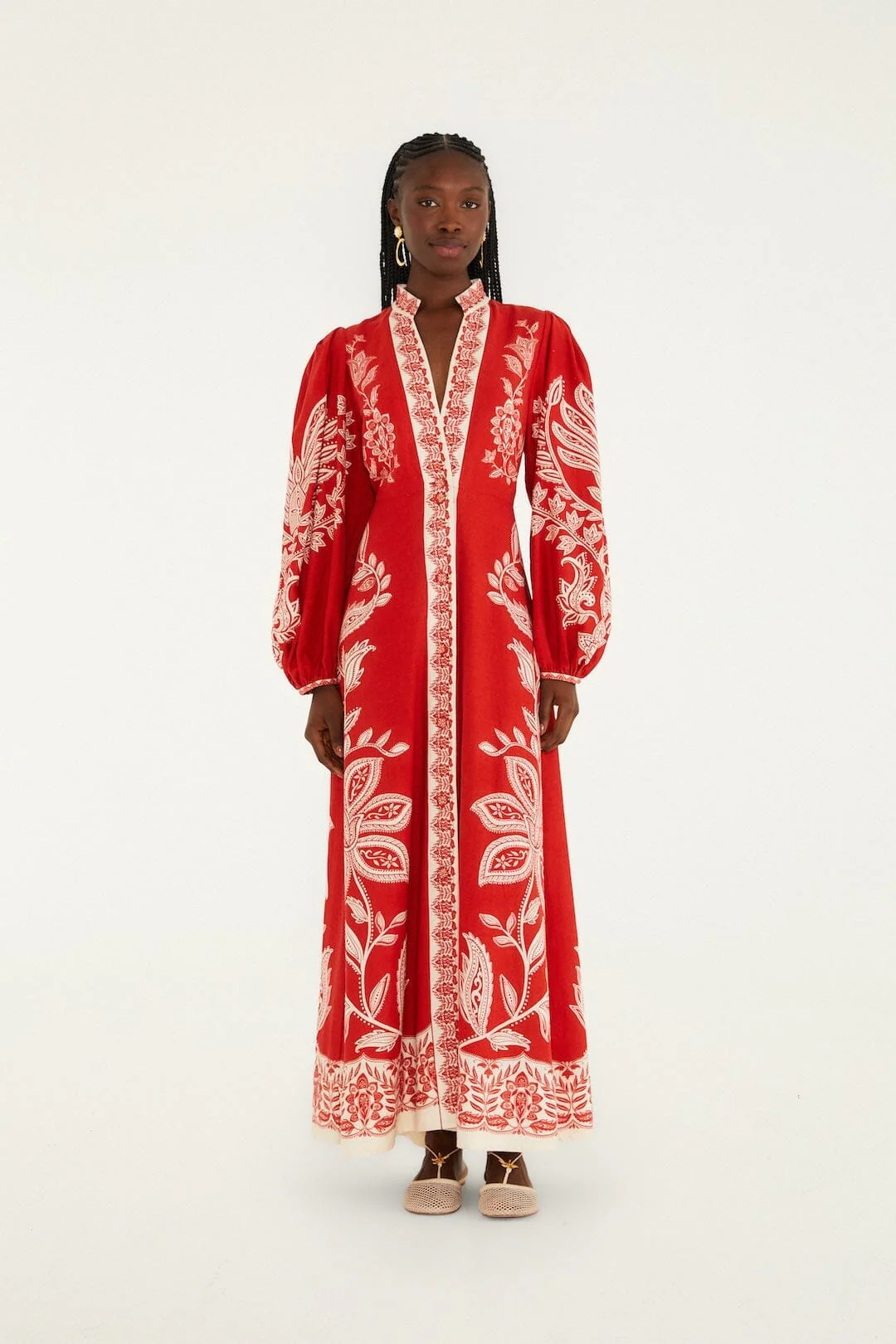 Red Miranda Lenzing Ecovero Euroflax Maxi Dress
