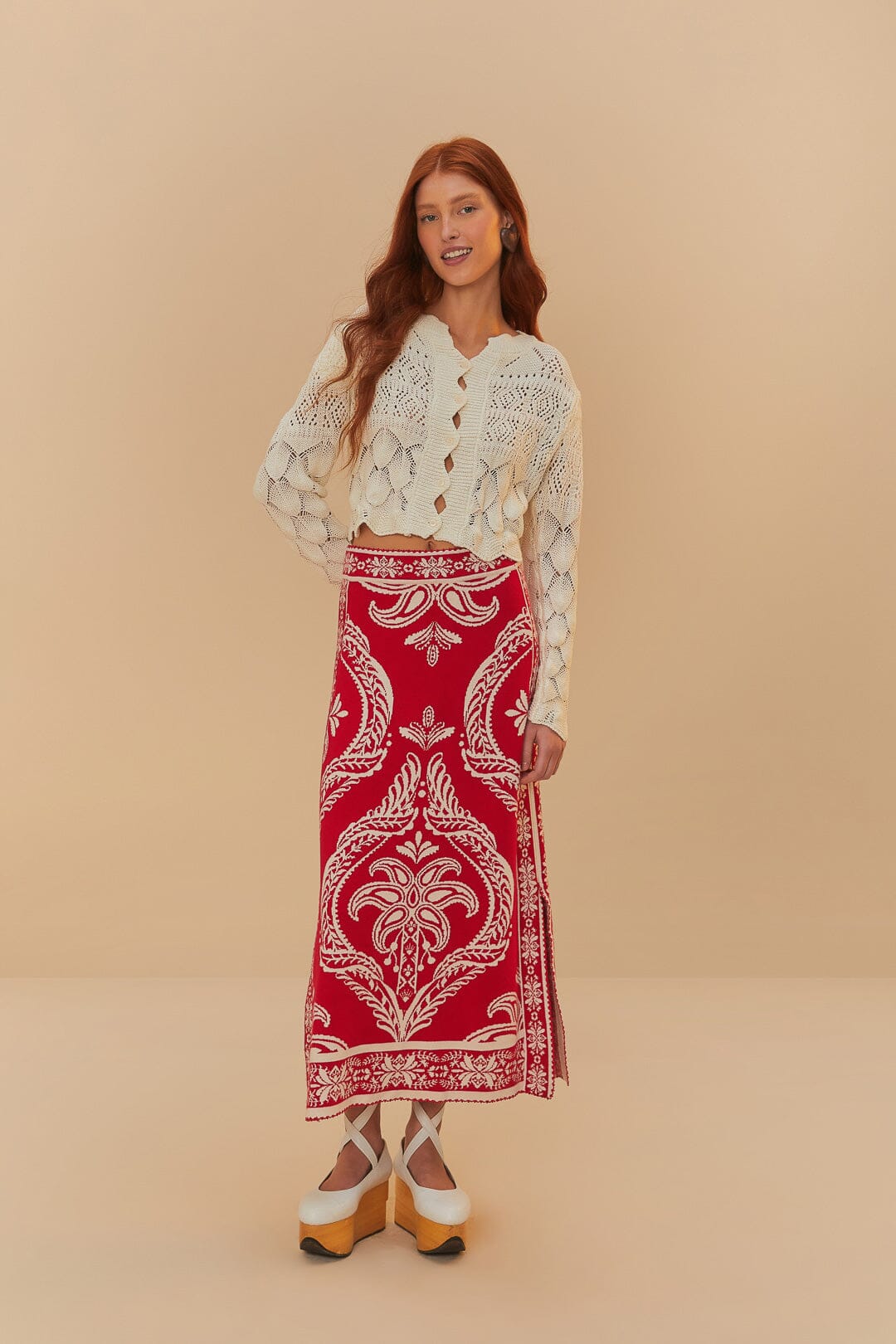 MIX LACE STITCH CARDIGAN - Image 2