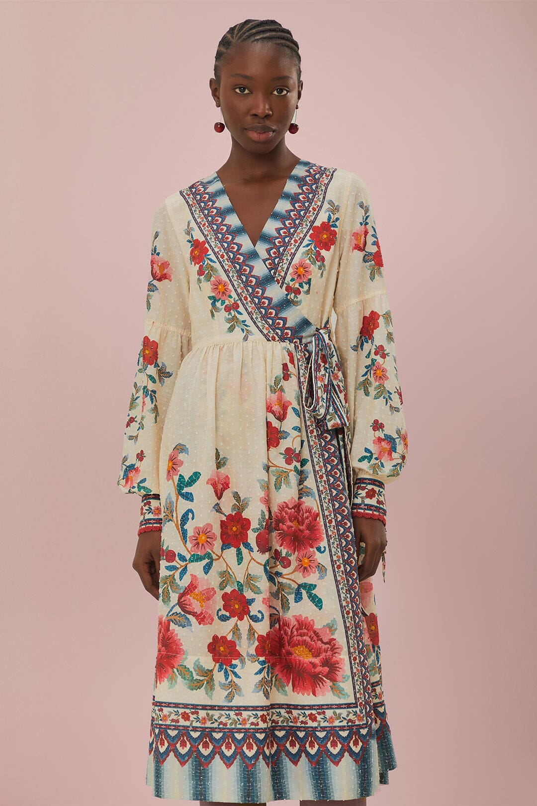 MOSAIC GARDEN SAND MIDI DRESS - Image 2
