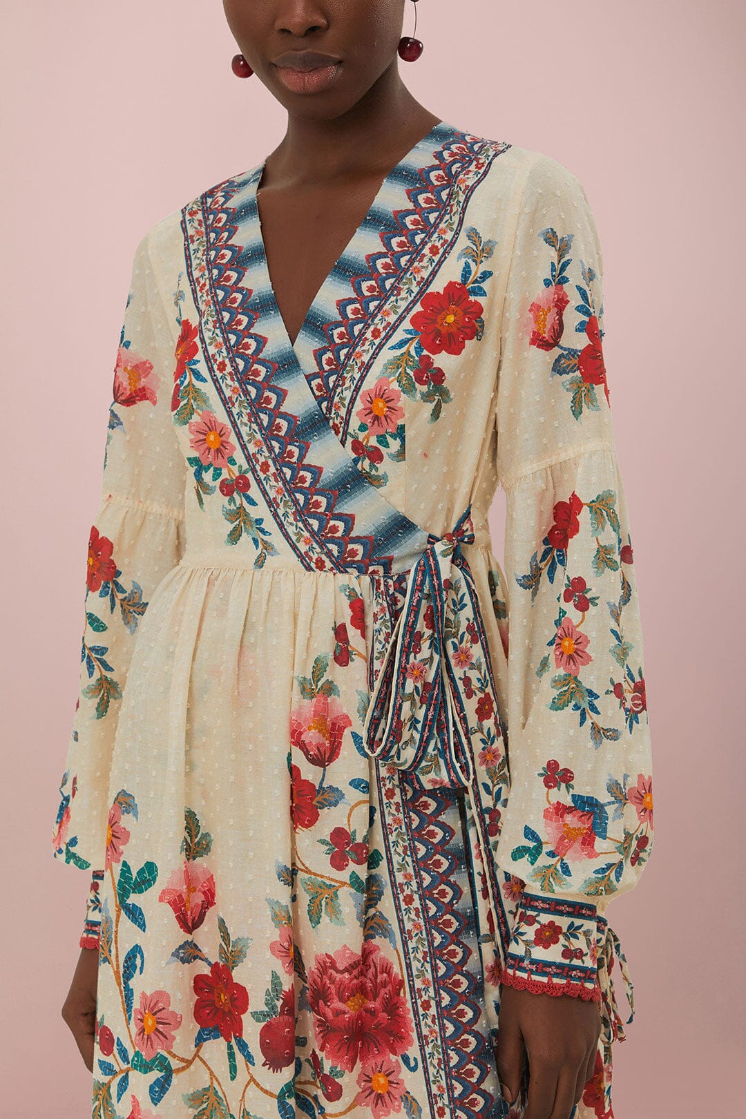 MOSAIC GARDEN SAND MIDI DRESS - Image 4