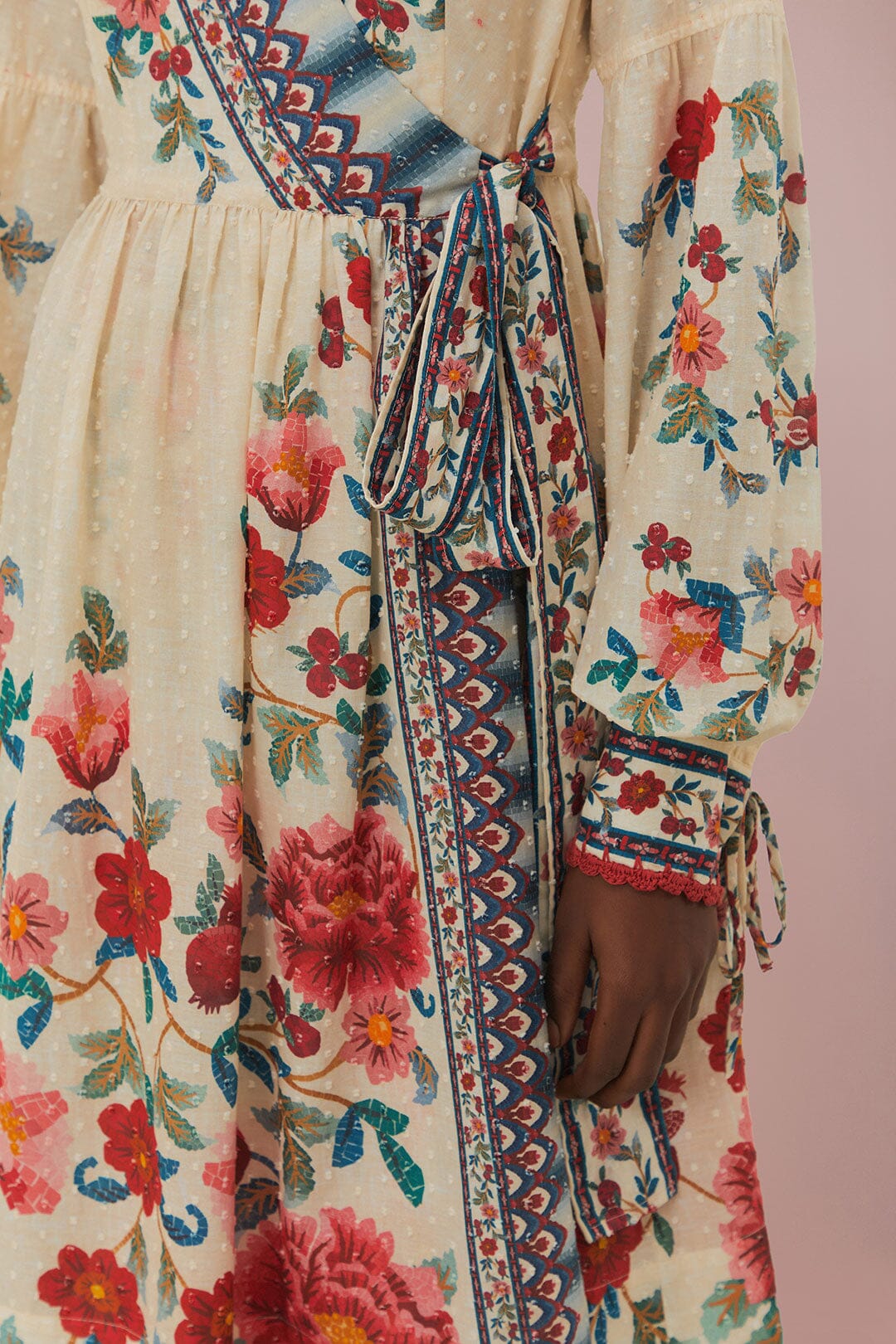 MOSAIC GARDEN SAND MIDI DRESS - Image 6