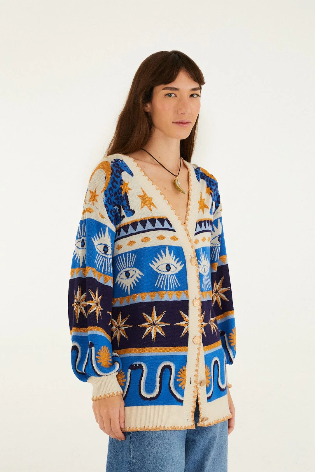 Mixed Mystical Ainika Buttoned Knit Cardigan - Image 5
