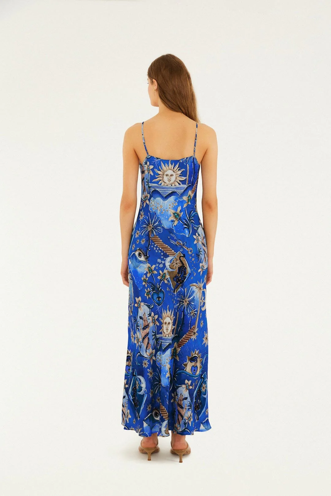 Blue Mystical Lenzing Ecovero Viscose Maxi Dress - Image 3