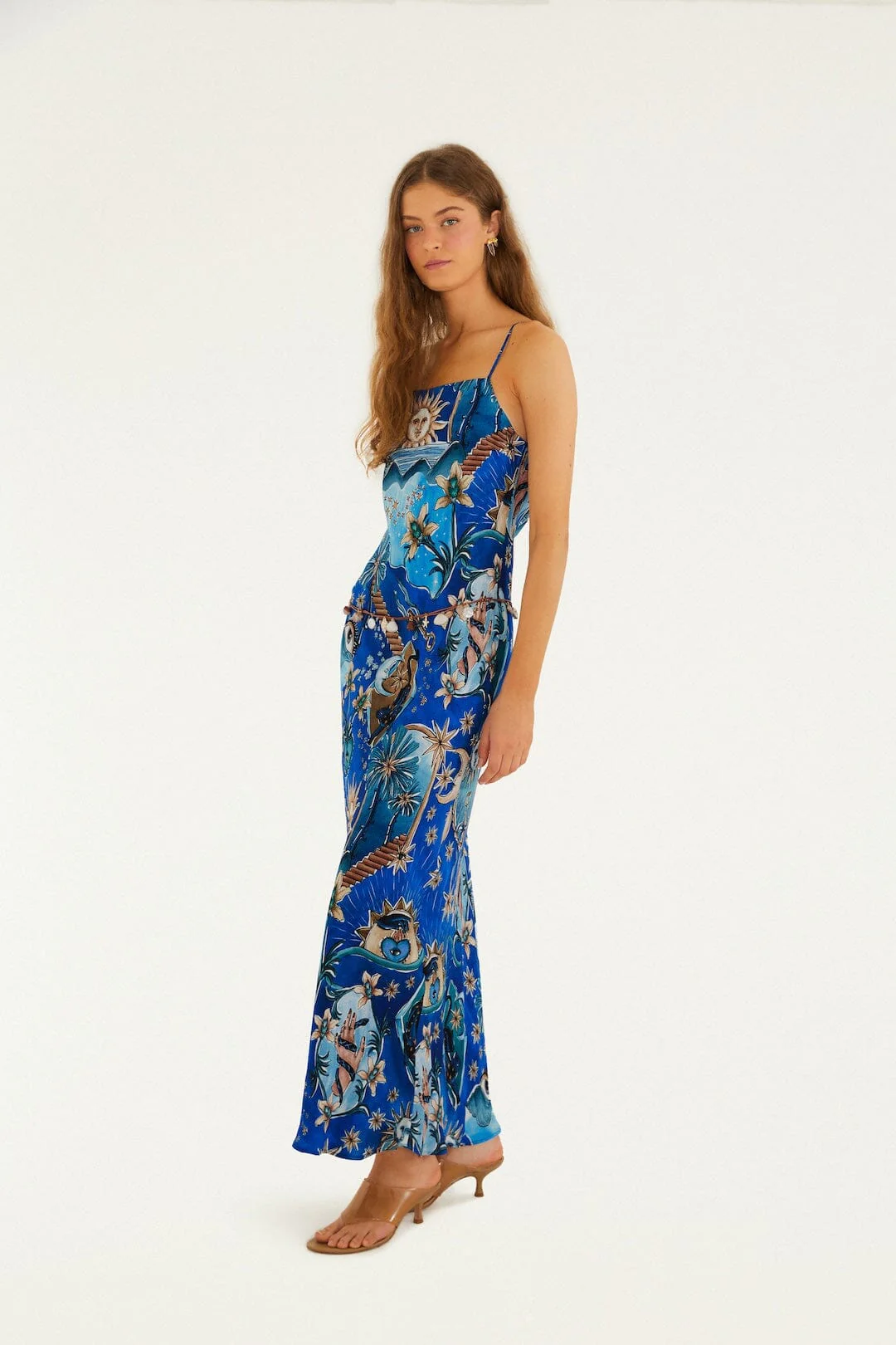 Blue Mystical Lenzing Ecovero Viscose Maxi Dress - Image 4