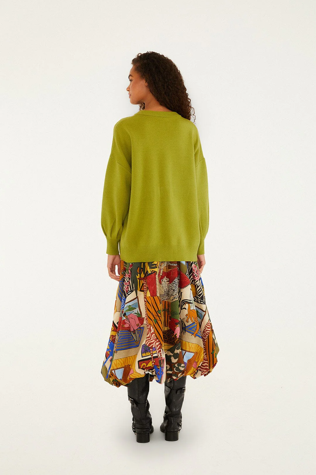 Green Nature Lovers Embroidered Sweater - Image 4