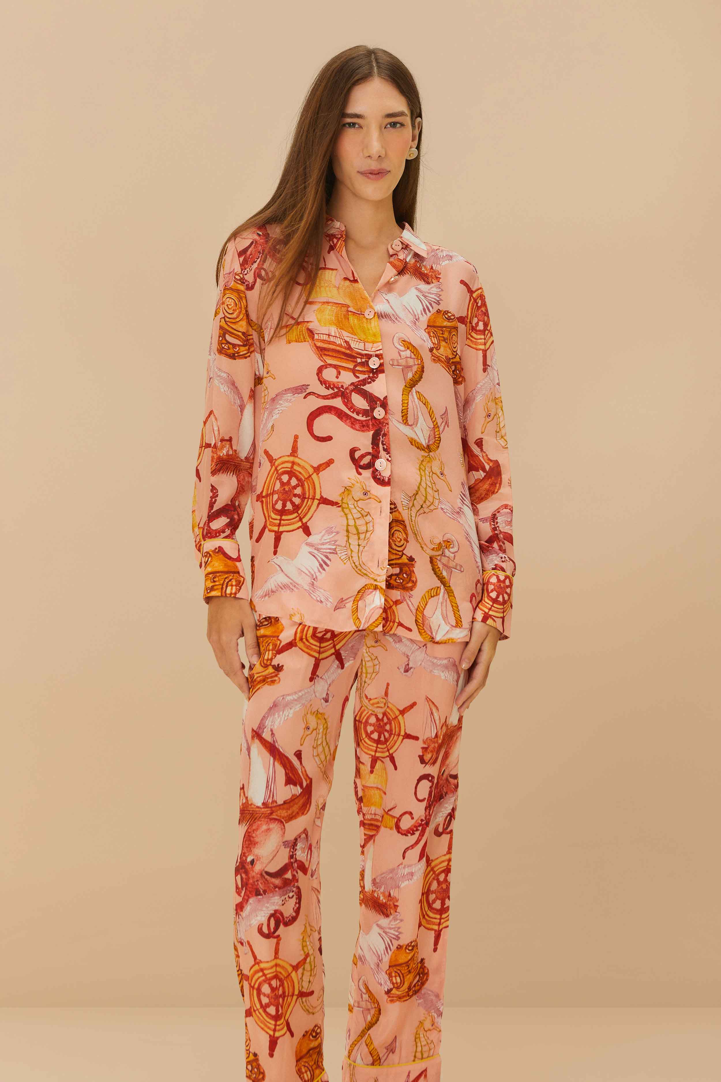 Pink Nautical Wonder Pajama Pants - Image 3