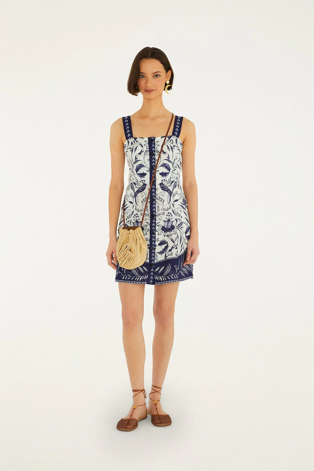 Off-White Nina Euroflax Premium Linen Mini Dress
