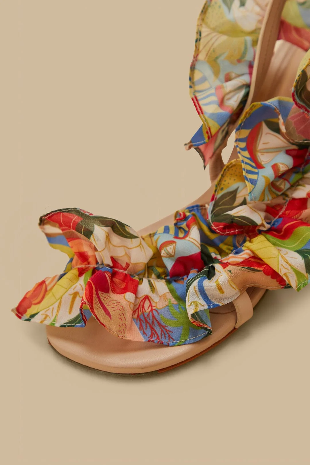 Multicolor Ocean View Monstera Heeled Sandal - Image 8