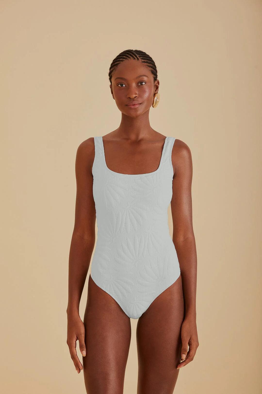 Off-White Banana Matelasse One Piece Swimsuit