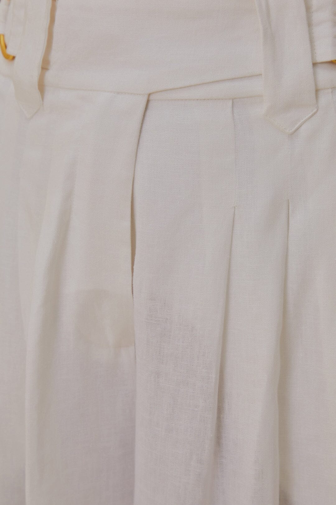 Off-White Linen Low Waist Pants - Image 6