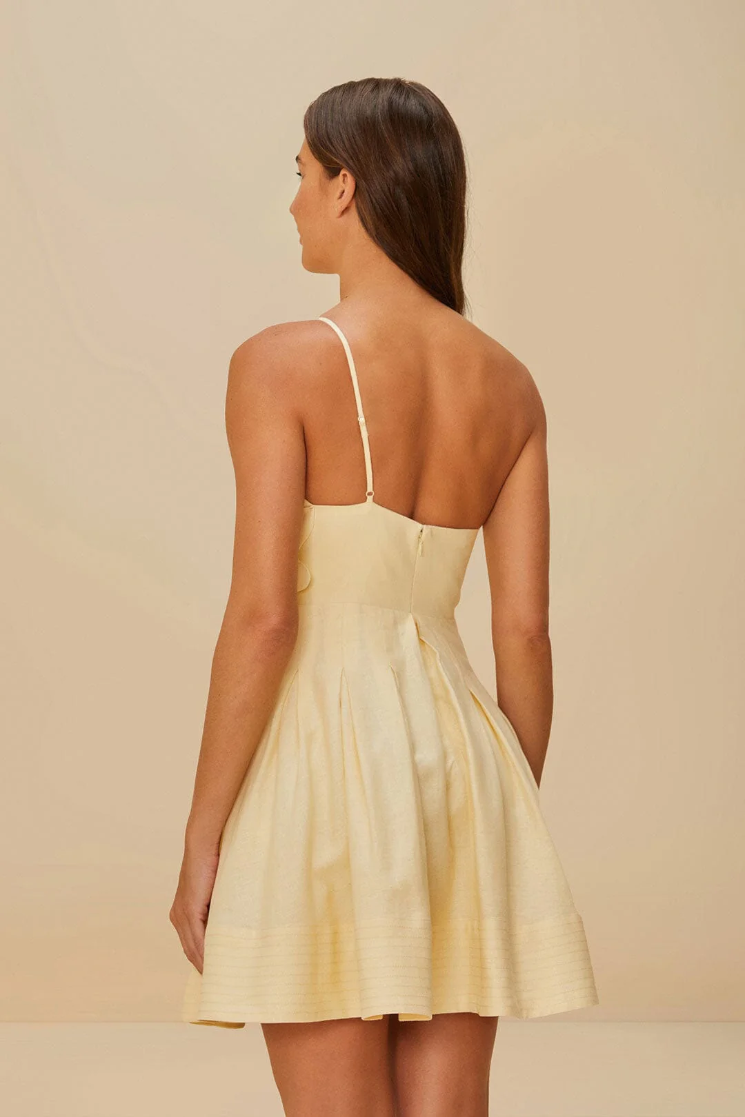 Off-White Lea LENZING™ ECOVERO™ Euroflax™ Mini Dress - Image 3