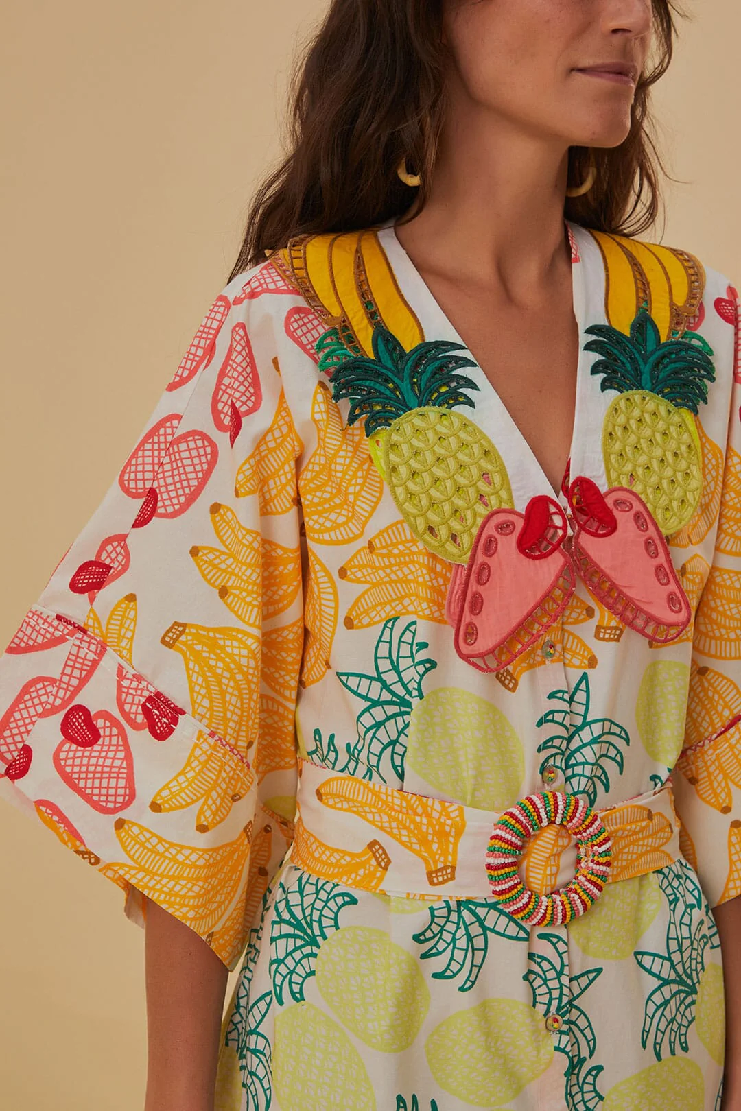 Off-White Tropical Fruits Midi Dress - Image 4