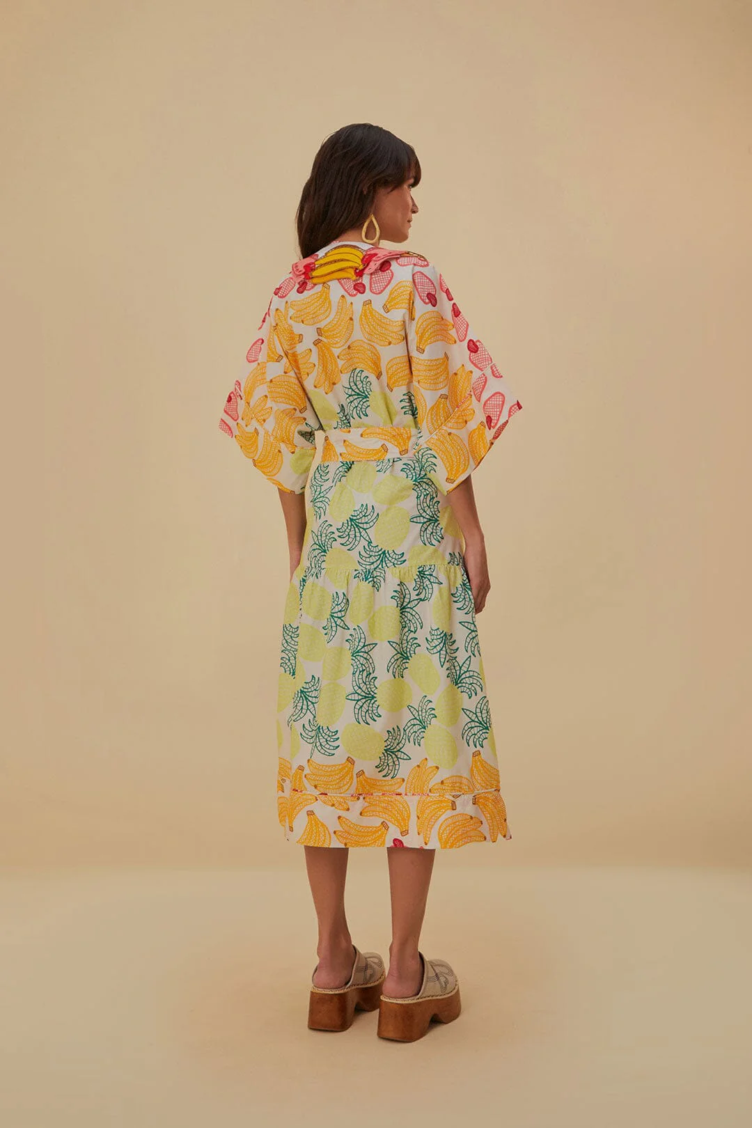 Off-White Tropical Fruits Midi Dress - Image 7