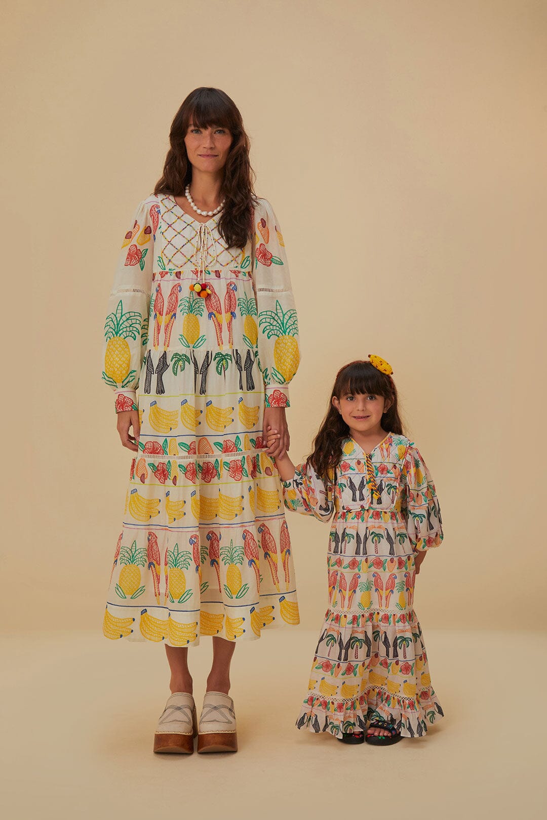 Off-White Tropicolors Yoke Embroidered Midi Dress - Image 2