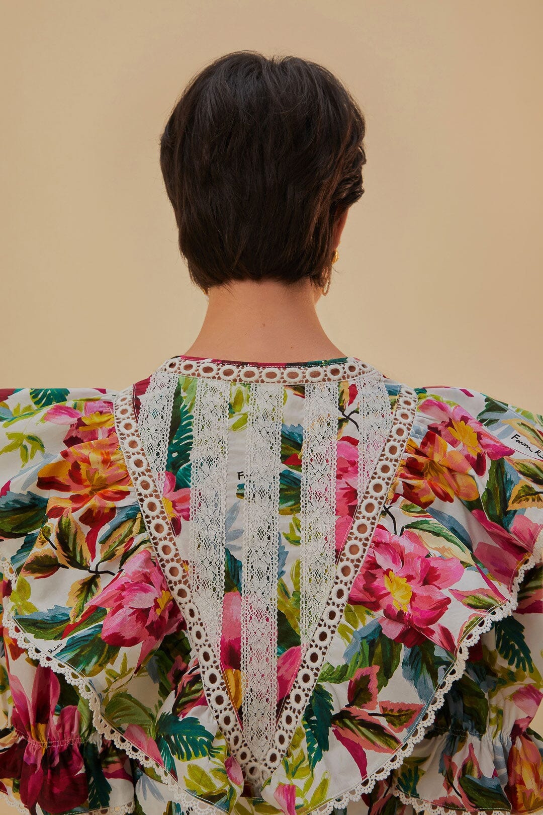 Off-White Painted Flowers Romper - Image 5