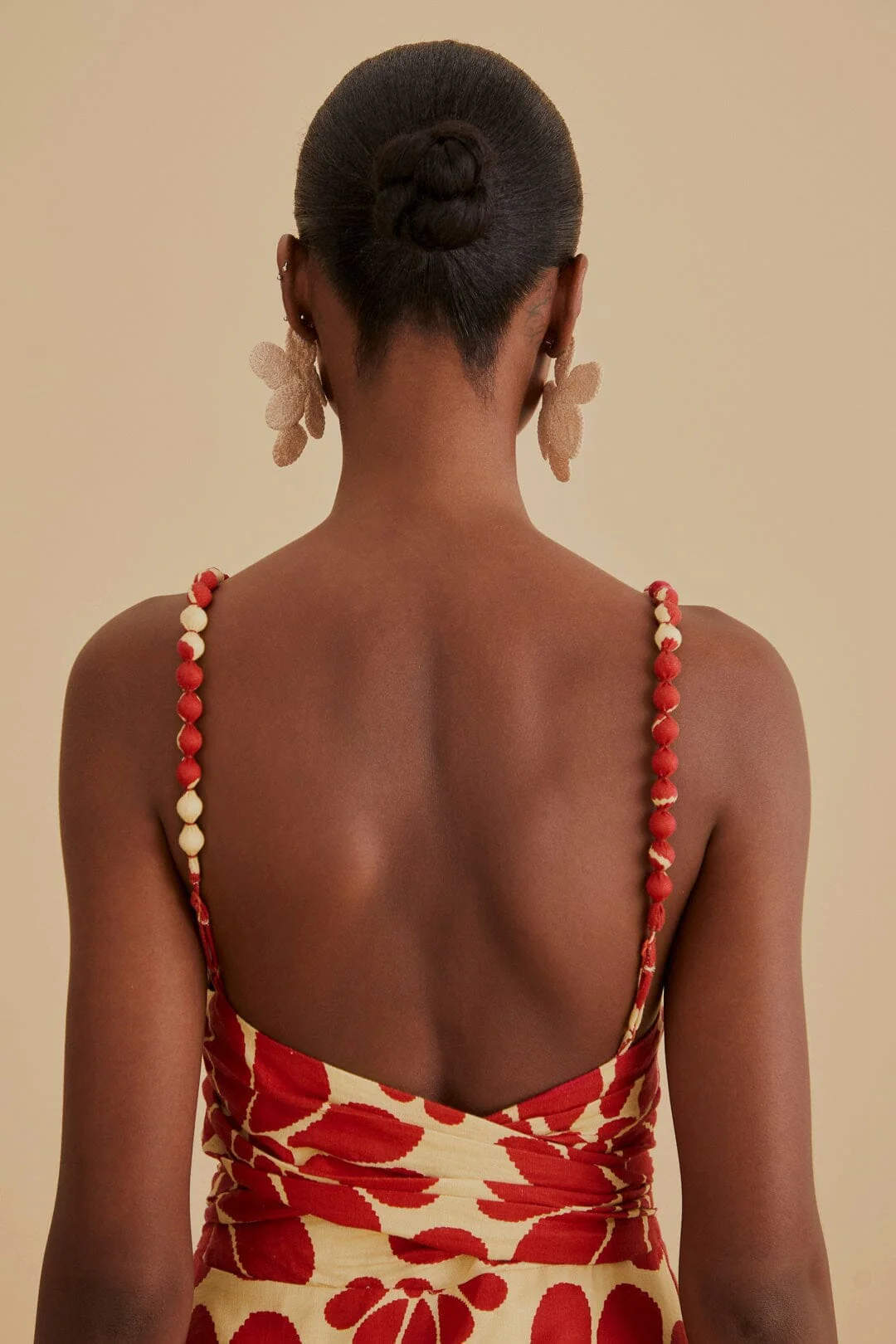 Red Palermo Sleeveless Midi Dress - Image 5