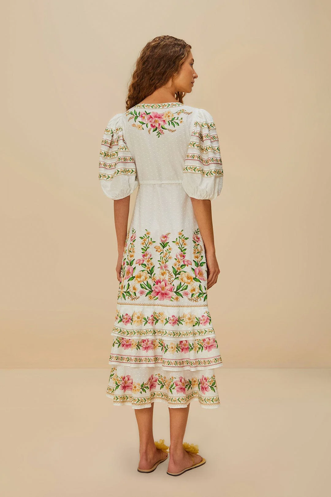 Off-White Palm Dream Wrap Midi Dress - Image 4