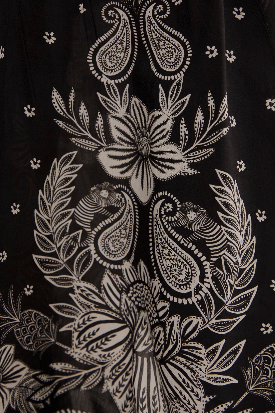 Black Paisley Bloom Maxi Dress - Image 6