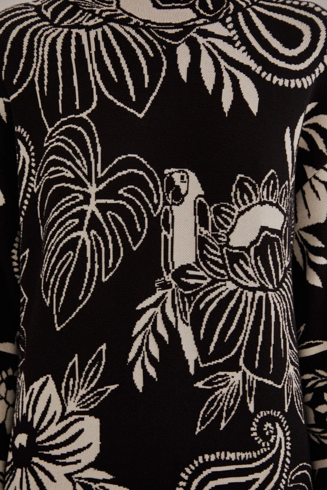 Black Paisley Bloom Knit Dress - Image 5