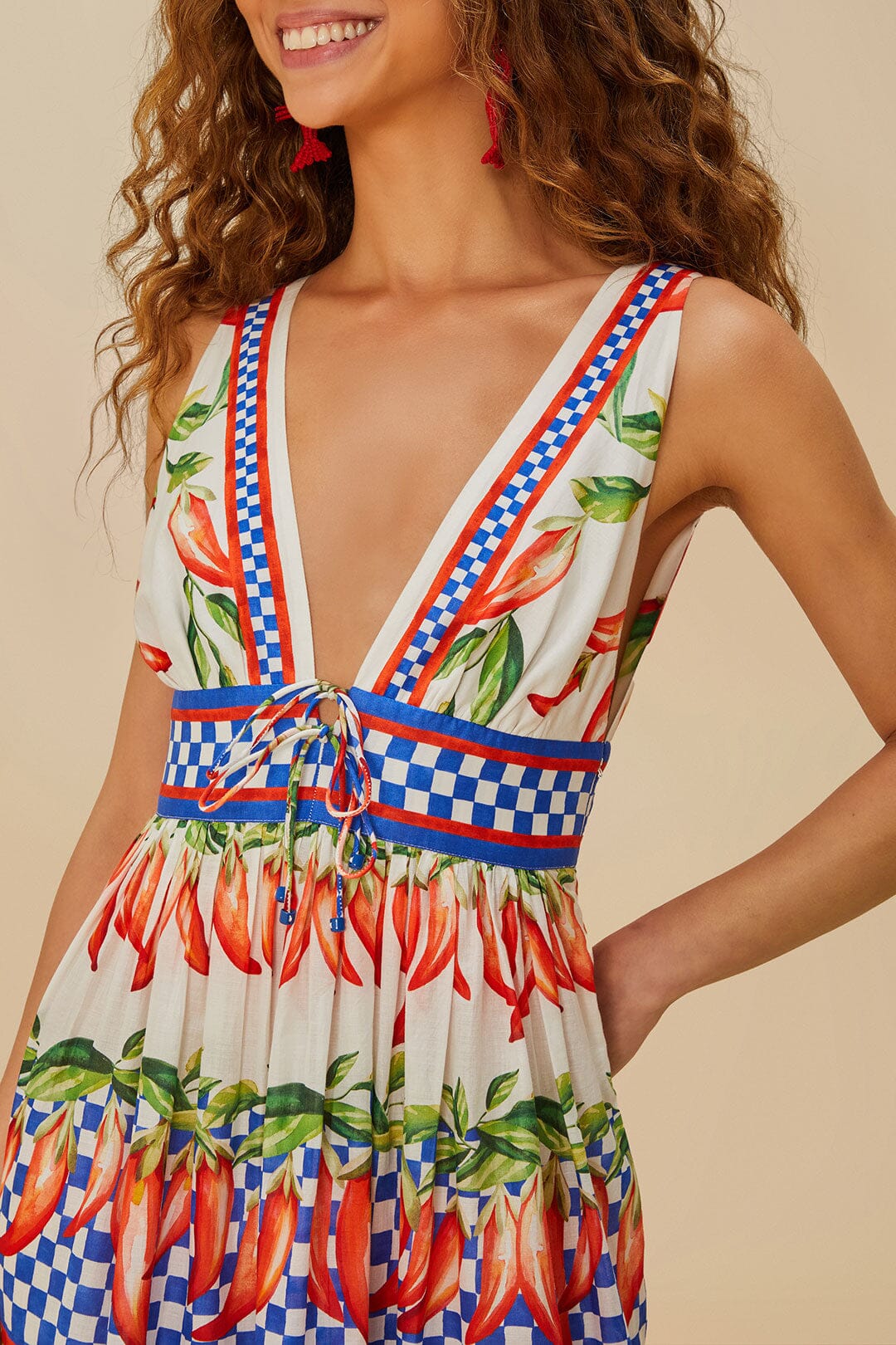 Off-White Picnic Peppers Ainika Midi Dress - Image 3