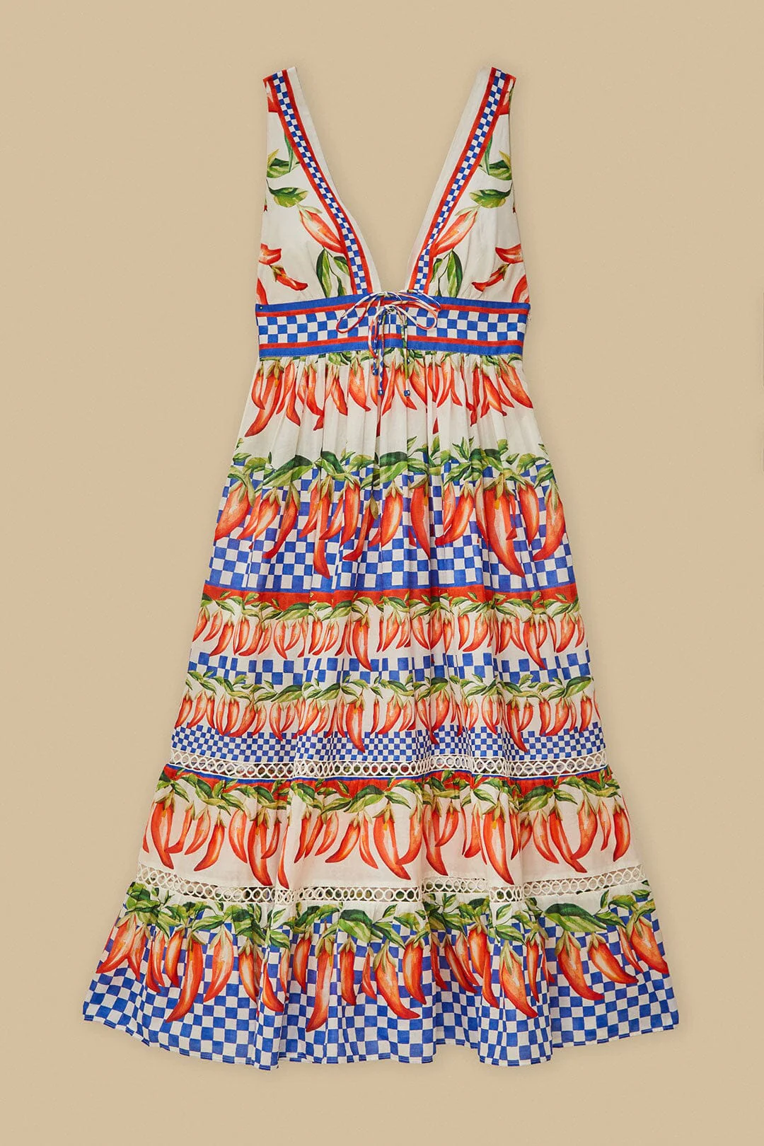 Off-White Picnic Peppers Ainika Midi Dress - Image 5