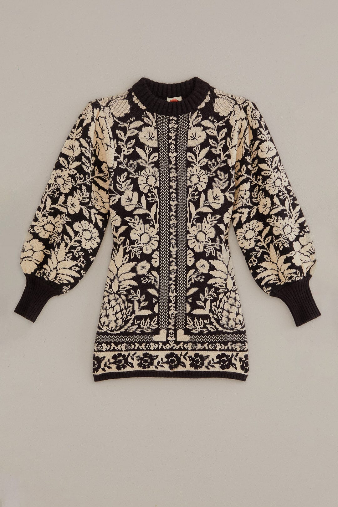 Black Pineapple Garden Mini Sweater Dress - Image 8