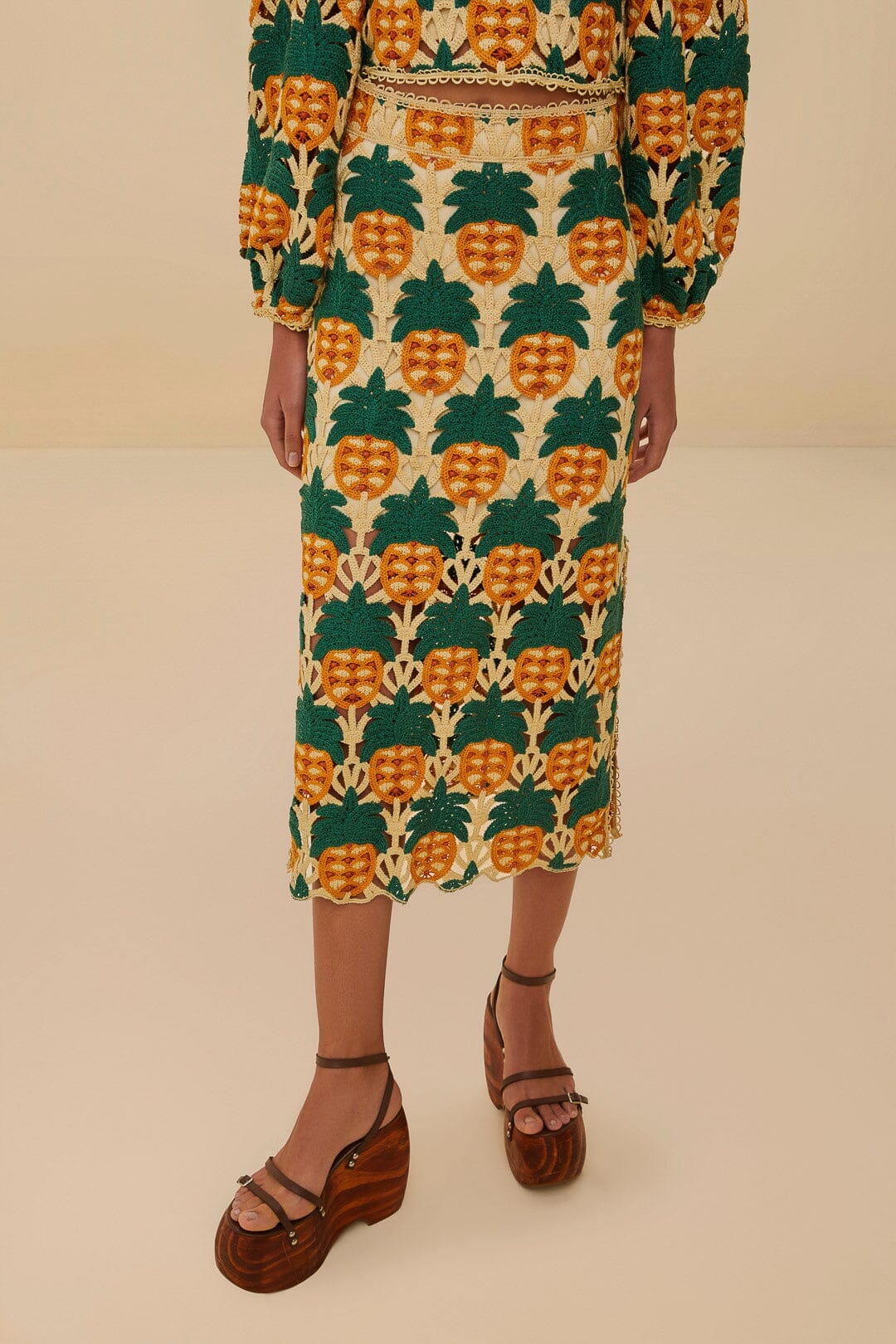 Sand Pineapple Crochet Skirt - Image 2