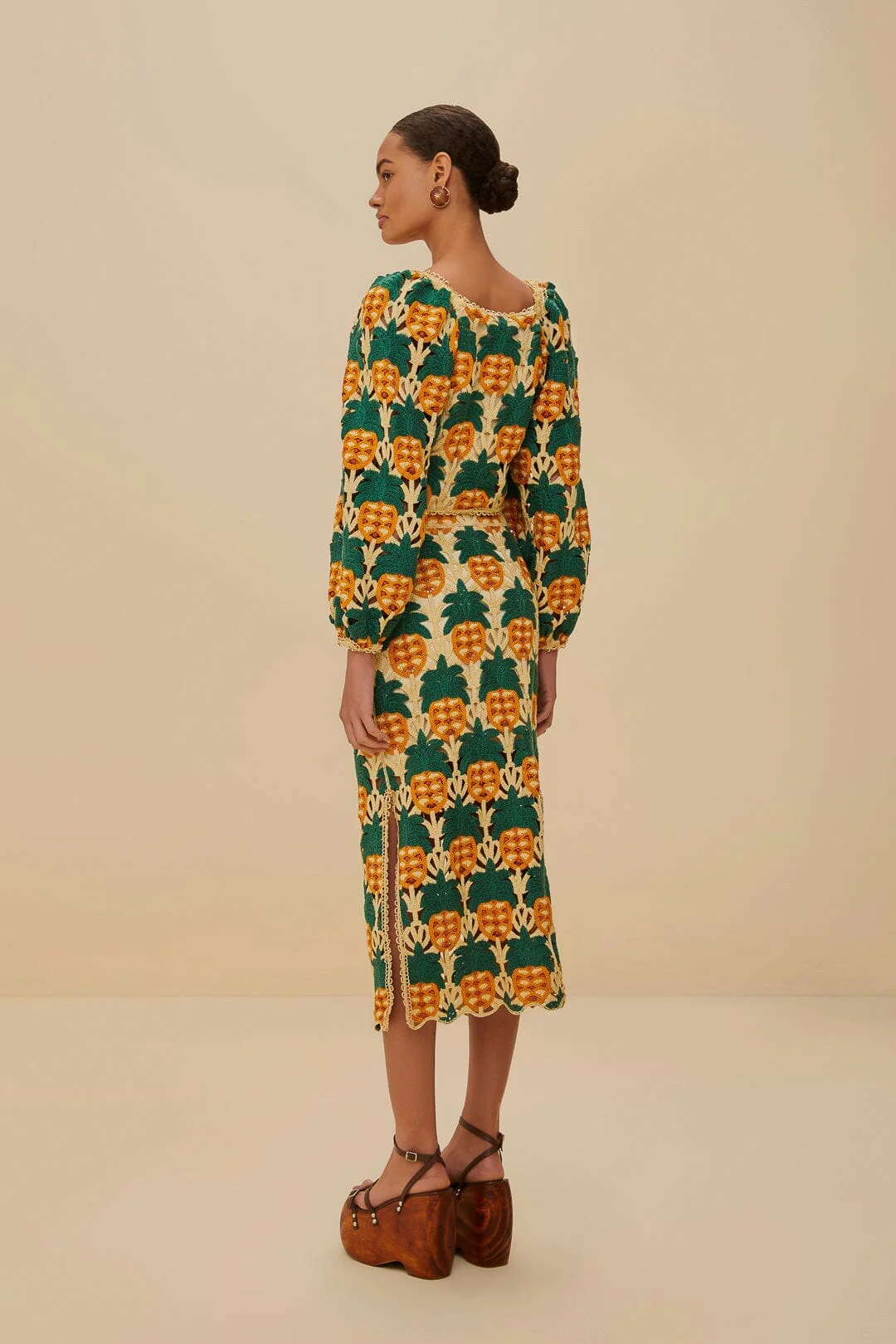 Sand Pineapple Crochet Skirt - Image 3