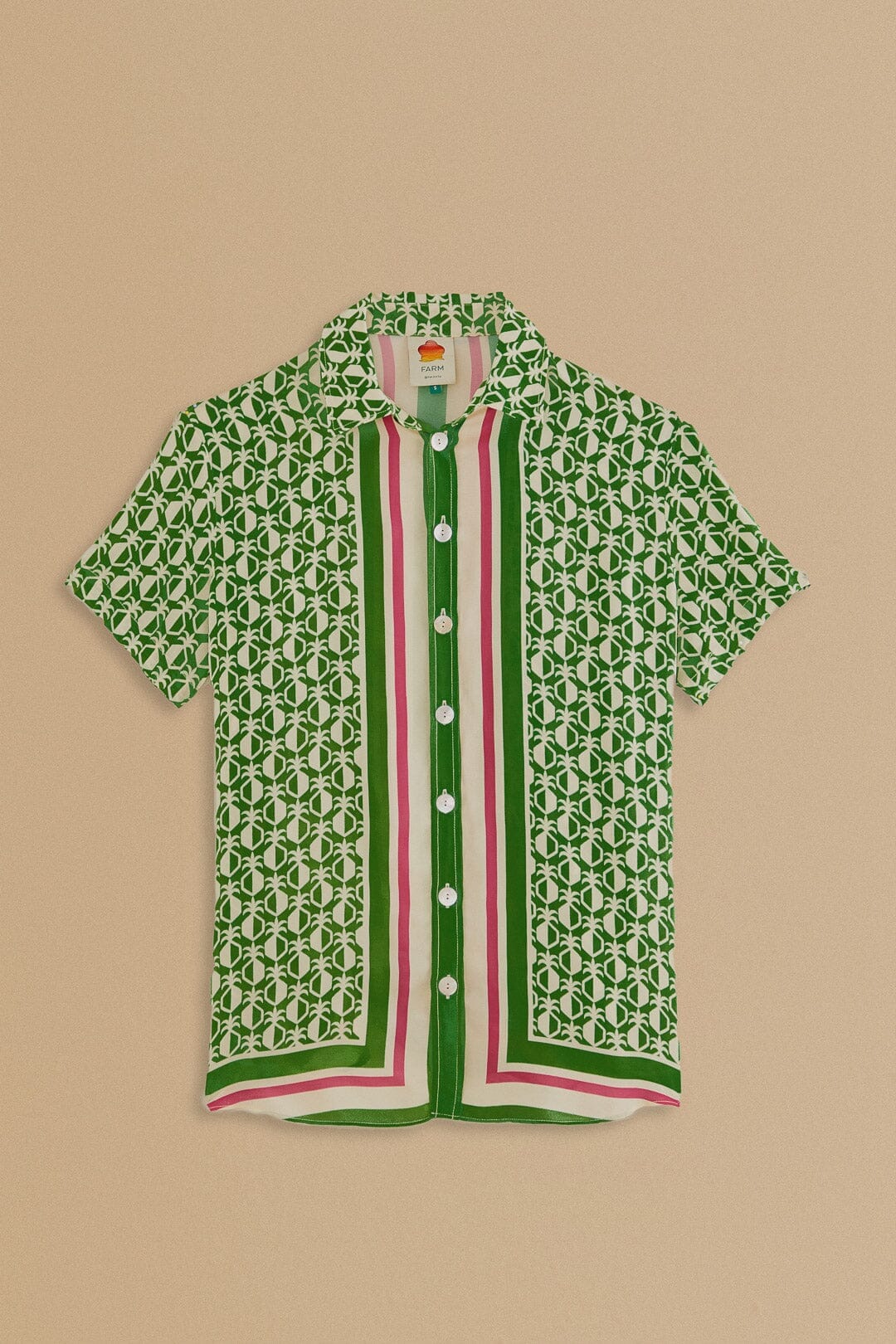Green Pineapple Scarf Shirt - Image 6