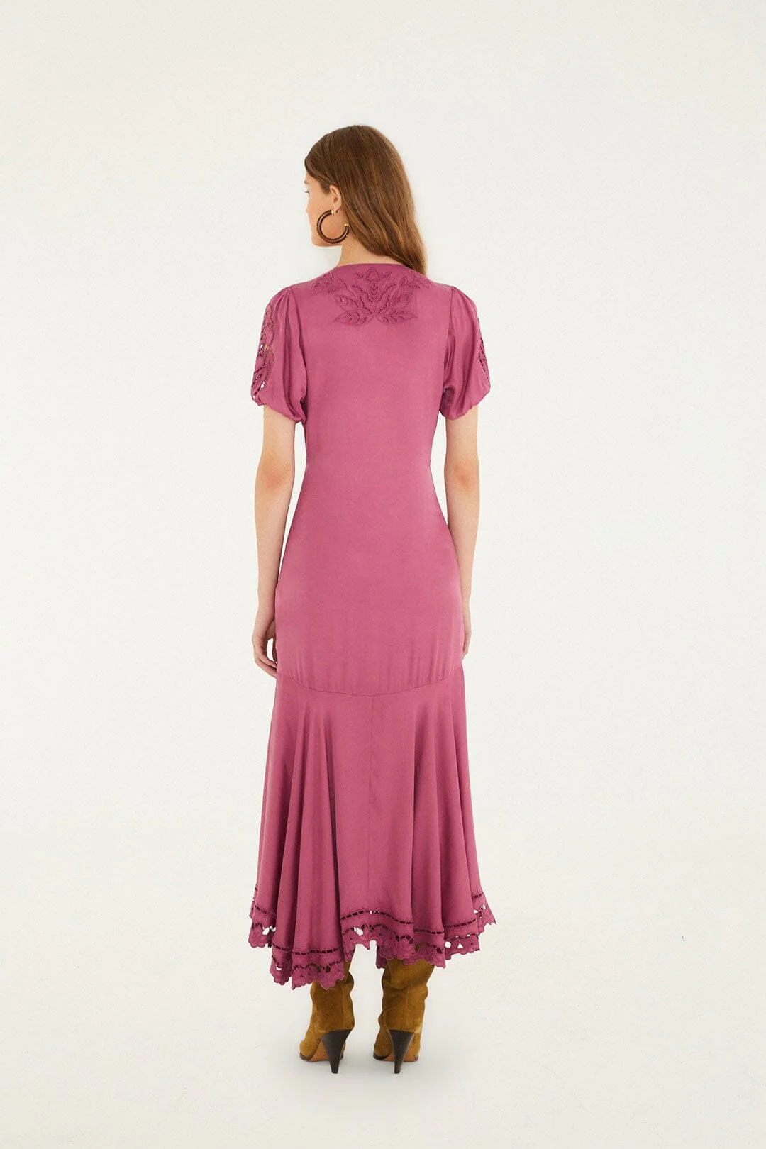 Pink Richelieu Lenzing™ Ecovero™ Viscose Maxi Dress - Image 3