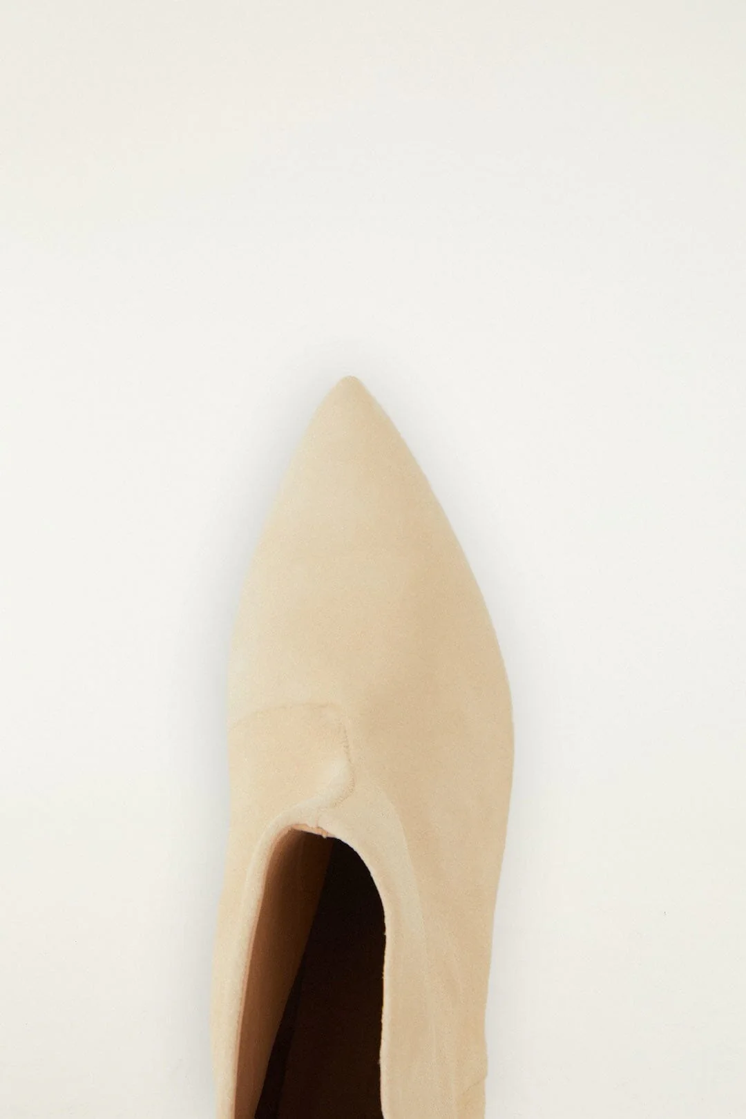 Off-White Suede Heeled Ankle Boot - Image 4