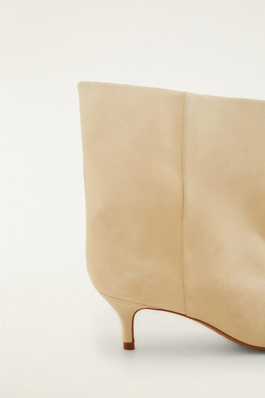 Off-White Suede Heeled Ankle Boot - Image 5
